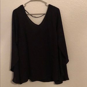 Black shirt with cape